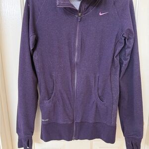 Nike Purple Full-Zip Dri-FIT Jacket with Pink Swoosh